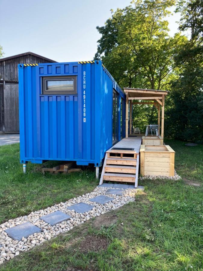 Tiny House Im Seecontainer Mit Parkplatz, Glasfaser, Netflix, Veranda Und Gehobener Ausstattung Coburg Exterior photo